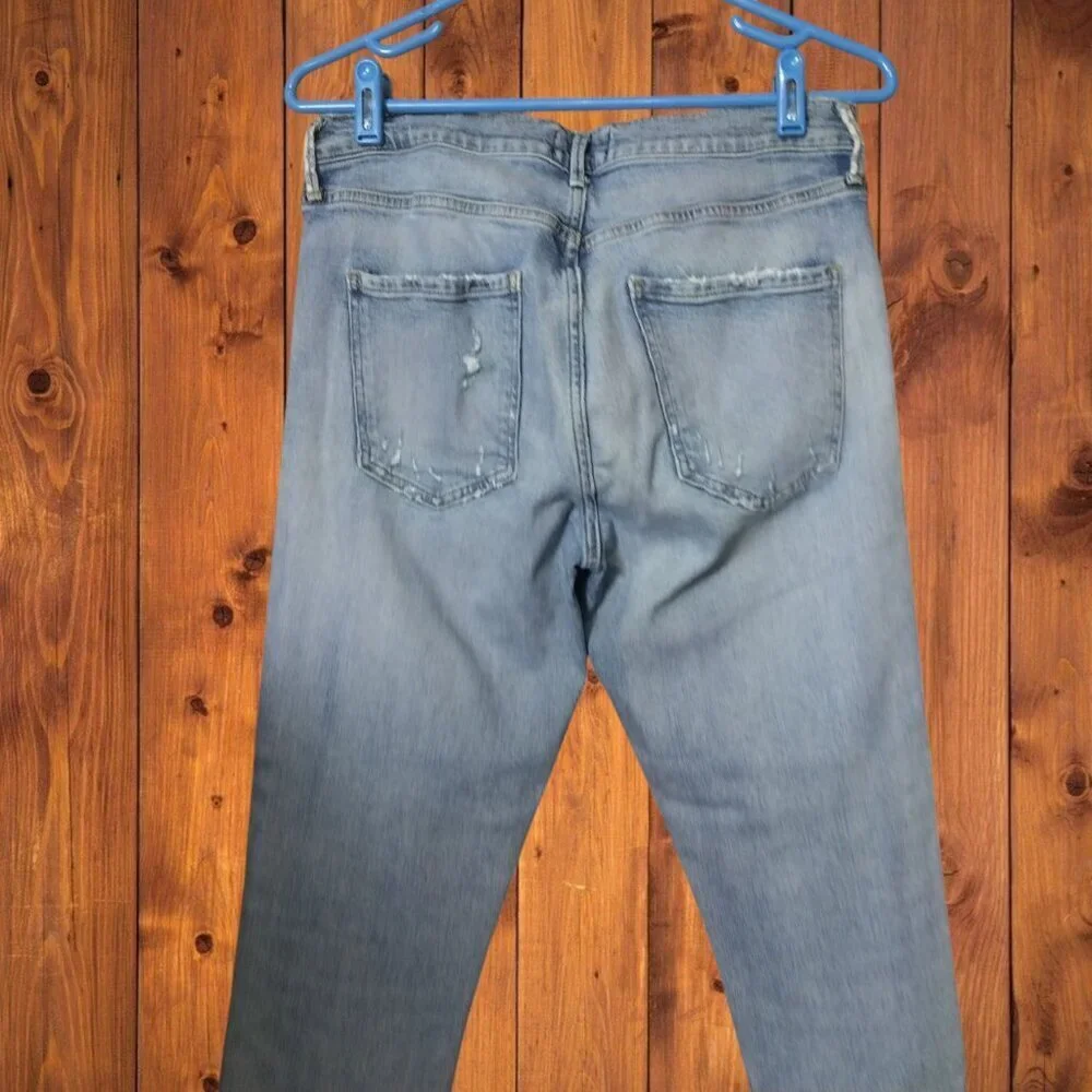 AGOLDE Size 28 Sophie Cropped Skinny Distressed Blue Jeans Style # A018 C-812